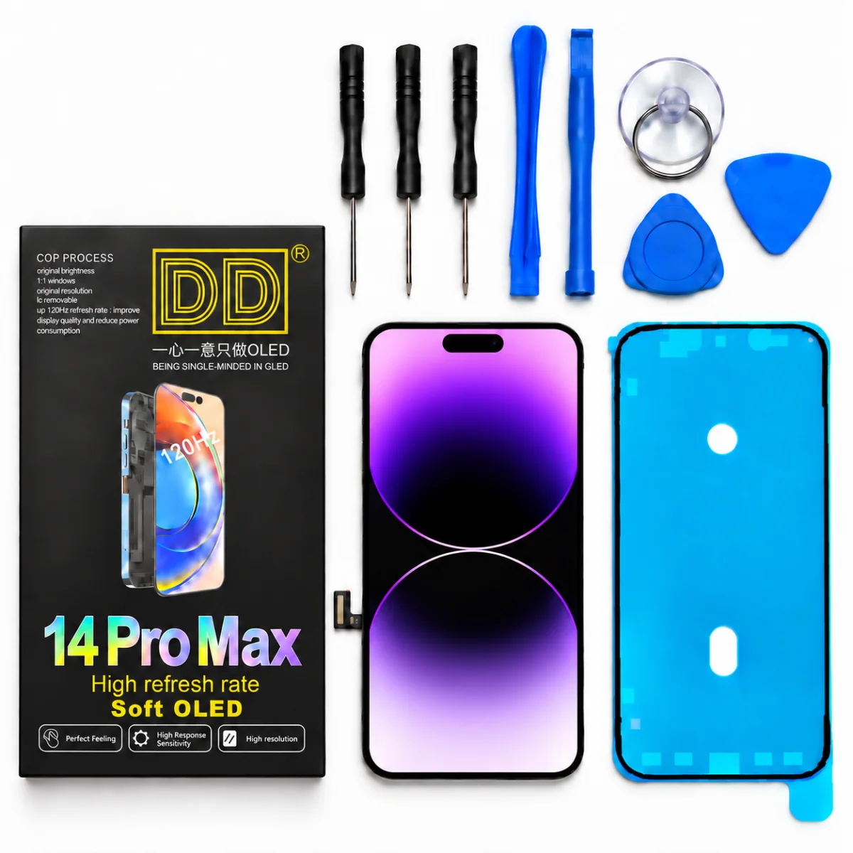 iPhone 14 Pro Max Ekran | DD - 120 Hz, Canlı Renkler ve Tamir Seti